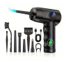 Cordless Compressed Air Duster with 51000 RPM, 4-Speed Electric Blower, 6000mAh Fast Charging, LCD Display & Built-in LED Light, Portable USB Rechargeable for Computers, Keyboards, and Electronics Cleaning Black